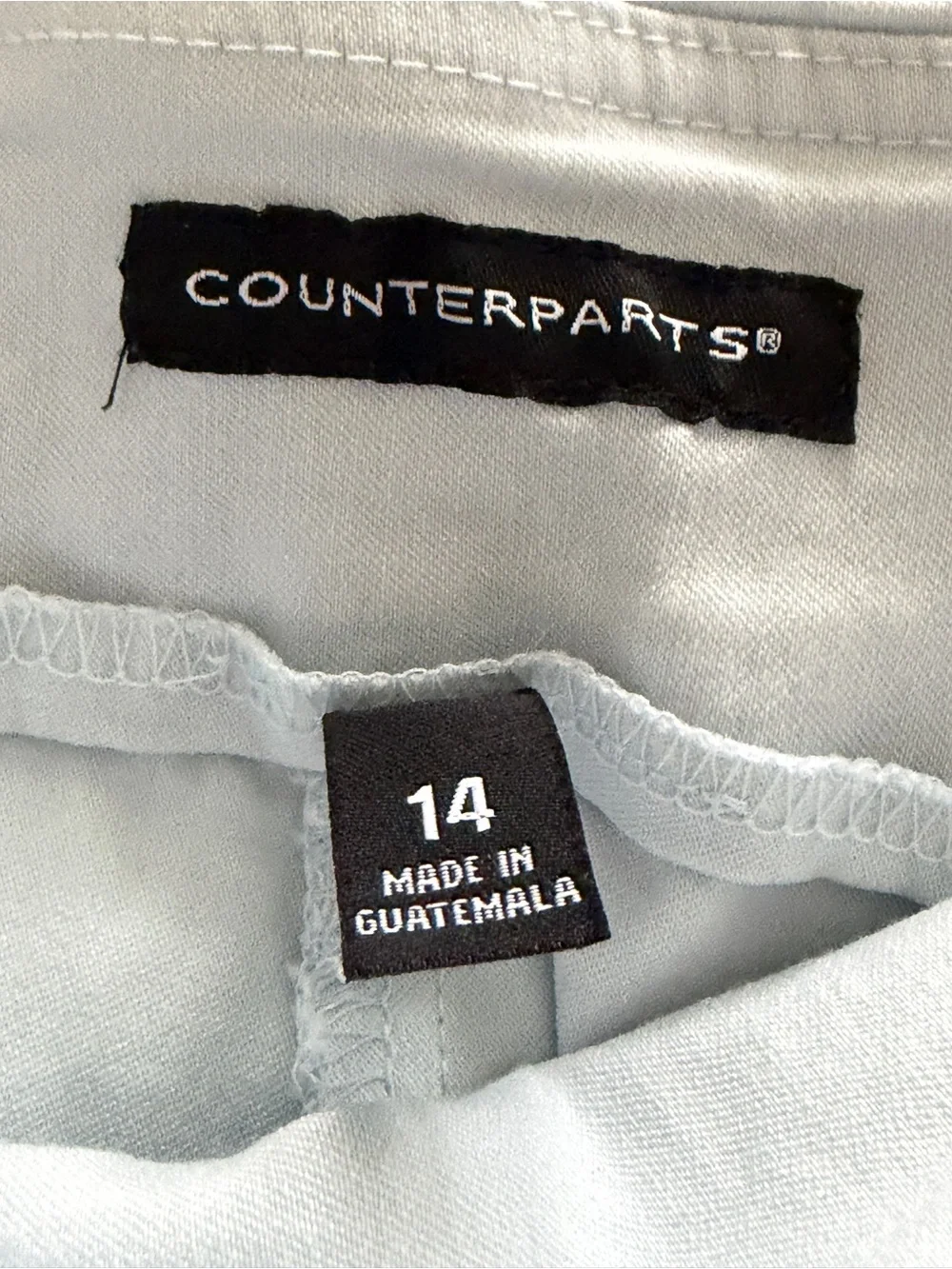 Counterparts Pale Blue Pull-On Trouser Pants Size 14